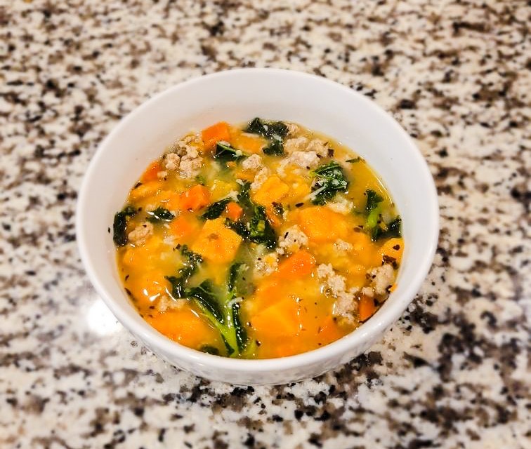 Slow Cooker (or Instant Pot) Sausage, Kale, and Sweet Potato Soup -  Wholesomelicious